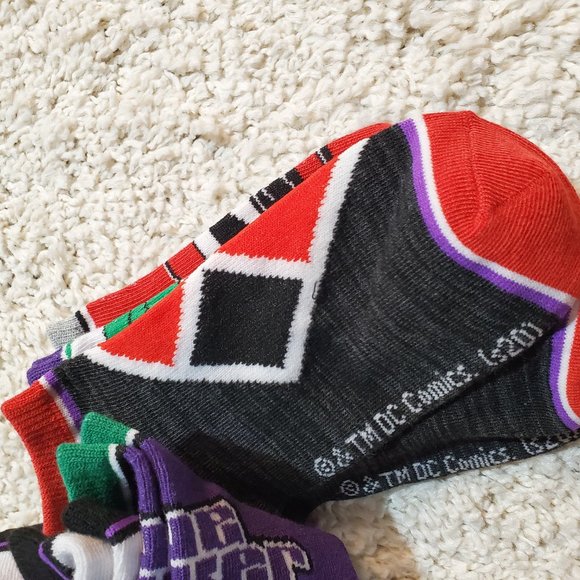 DC Comics Socks Harley Quinn 6 Pair Wonderwoman - Picture 12 of 15